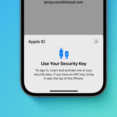 Apple advanced security Security Keys screen Feature crop