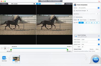 frame interpolation videoproc