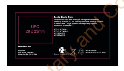 beats studio buds label